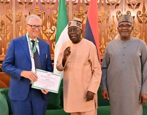 PRESIDENT TINUBU CONFERS NATIONAL HONOUR ON BILL GATES, AN INSPIRATION TO LEADERS
