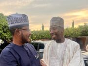 Today, 17/08/2025, Hon. Abdullahi Tanko Yakasai, SSA to President Tinubu on Community Engagement North-West, congratulating their winner of the Bye-Election for Ghari/Tsanyawa State Assembly Constituency of Kano State, Hon. Garba Yau Gwarmai in company of The Honourable Minister of State Housing Alh. Yusuf Abdullahi Ata.