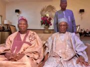 FORMER APC NATIONAL CHARMAN DR. ABDULLAHI UMAR GANDUJE PAYS COURTESY VISIT TO ELDER STATESMAN ALH. TANKO YAKASAI.